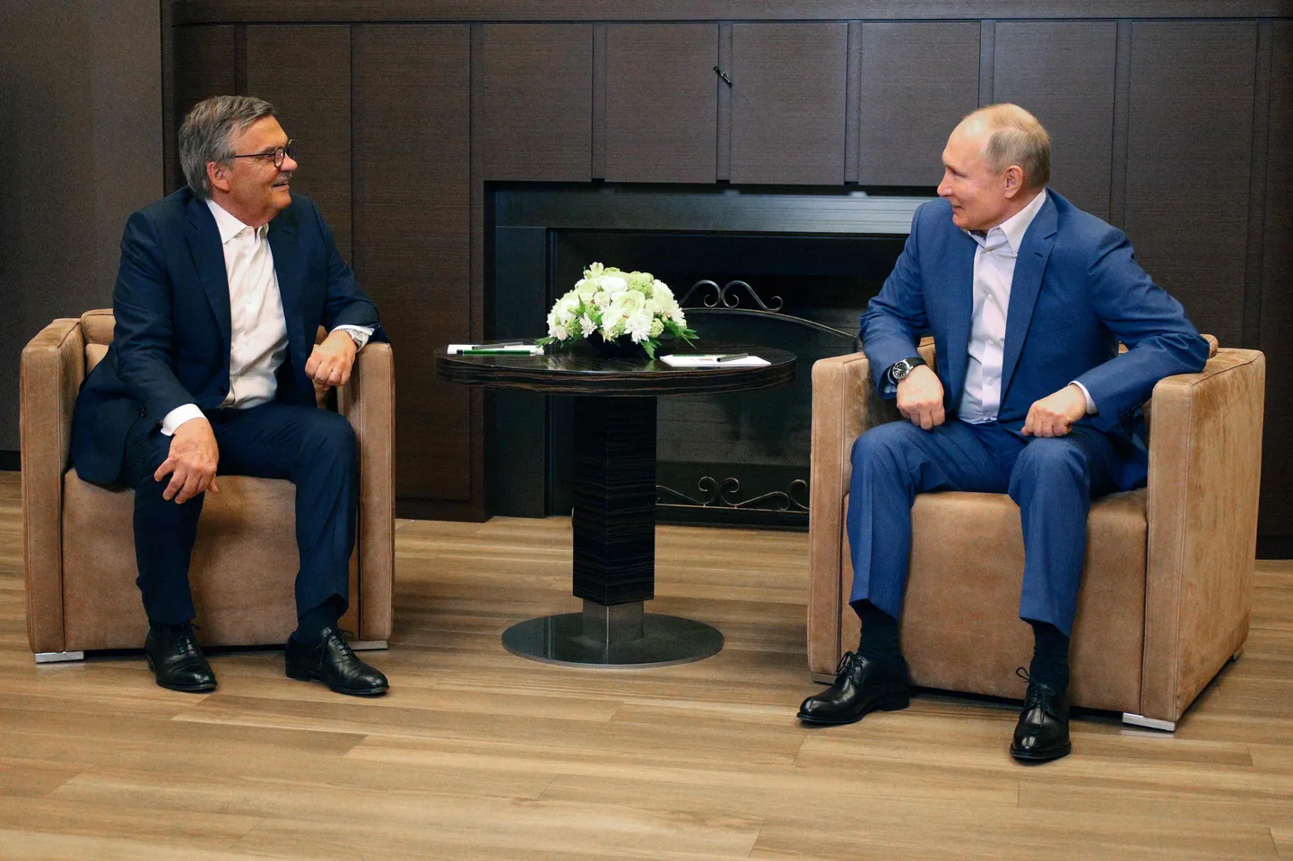Renē Fāzels un Vladimirs Putins