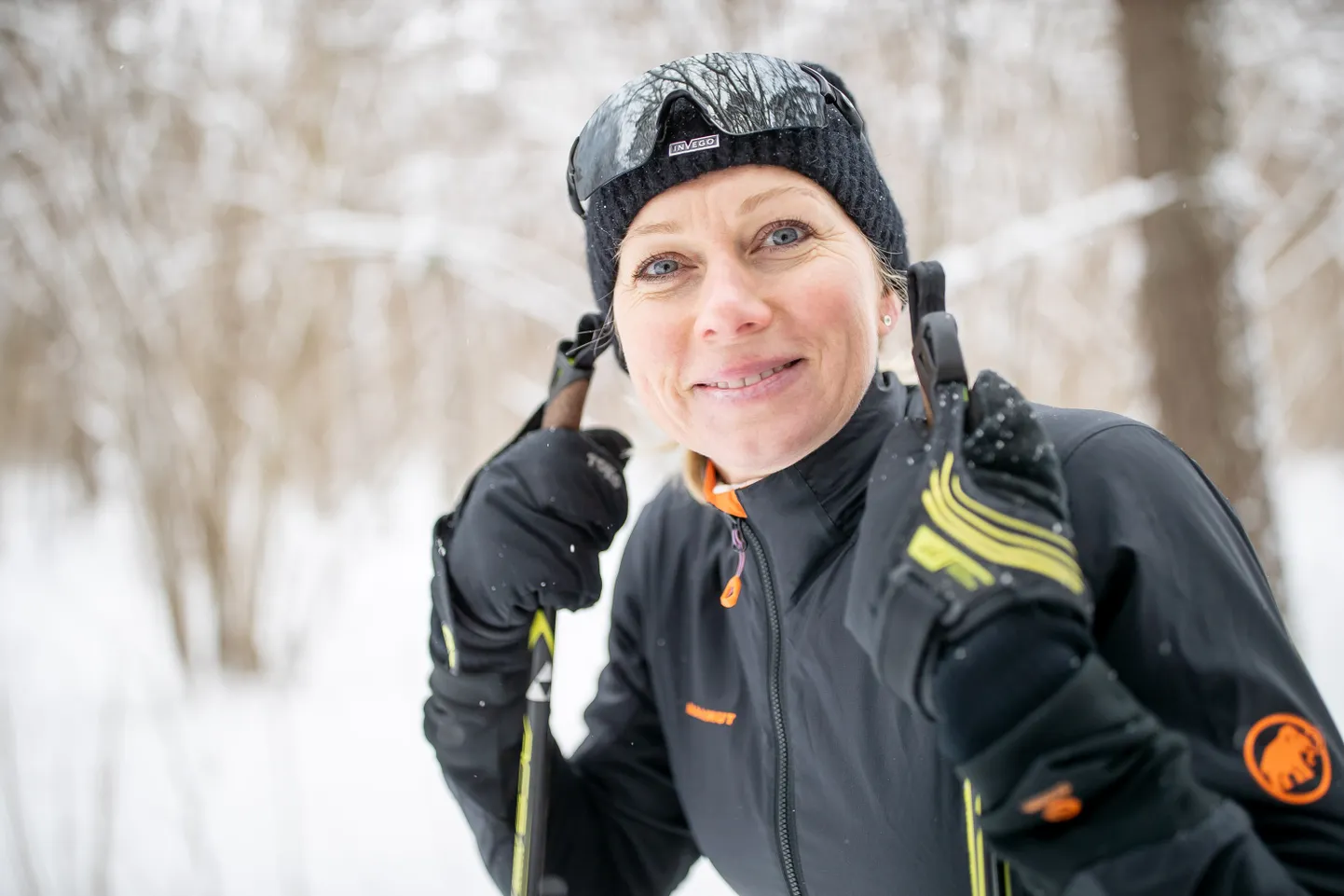 Kristina Šmigun-Vähi käis karjääri jooksul 50 korda MK-etapi poodiumil.