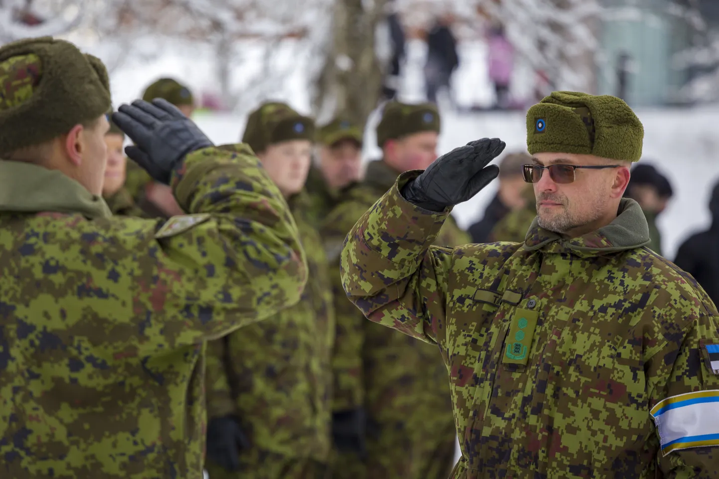 Järva maleva Paide üksikkompanii lipu annetamise tseremoonia