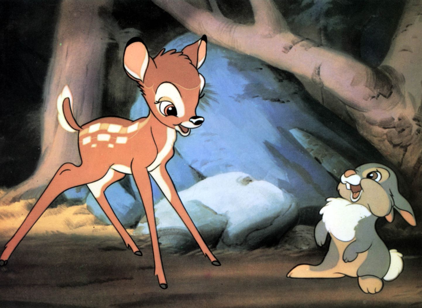 Kaader Disney stuudio 1942. aasta animafilmist «Bambi»