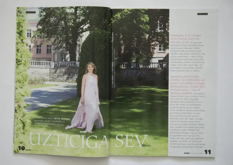 Ieva Ilves Läti ajakirjas Santa