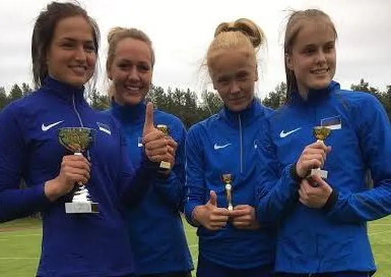 Eesti koondise odaviskajad (vasakult) Liina Laasma, Mirell Luik, Gedly Tugi ja Marcella Liiv.