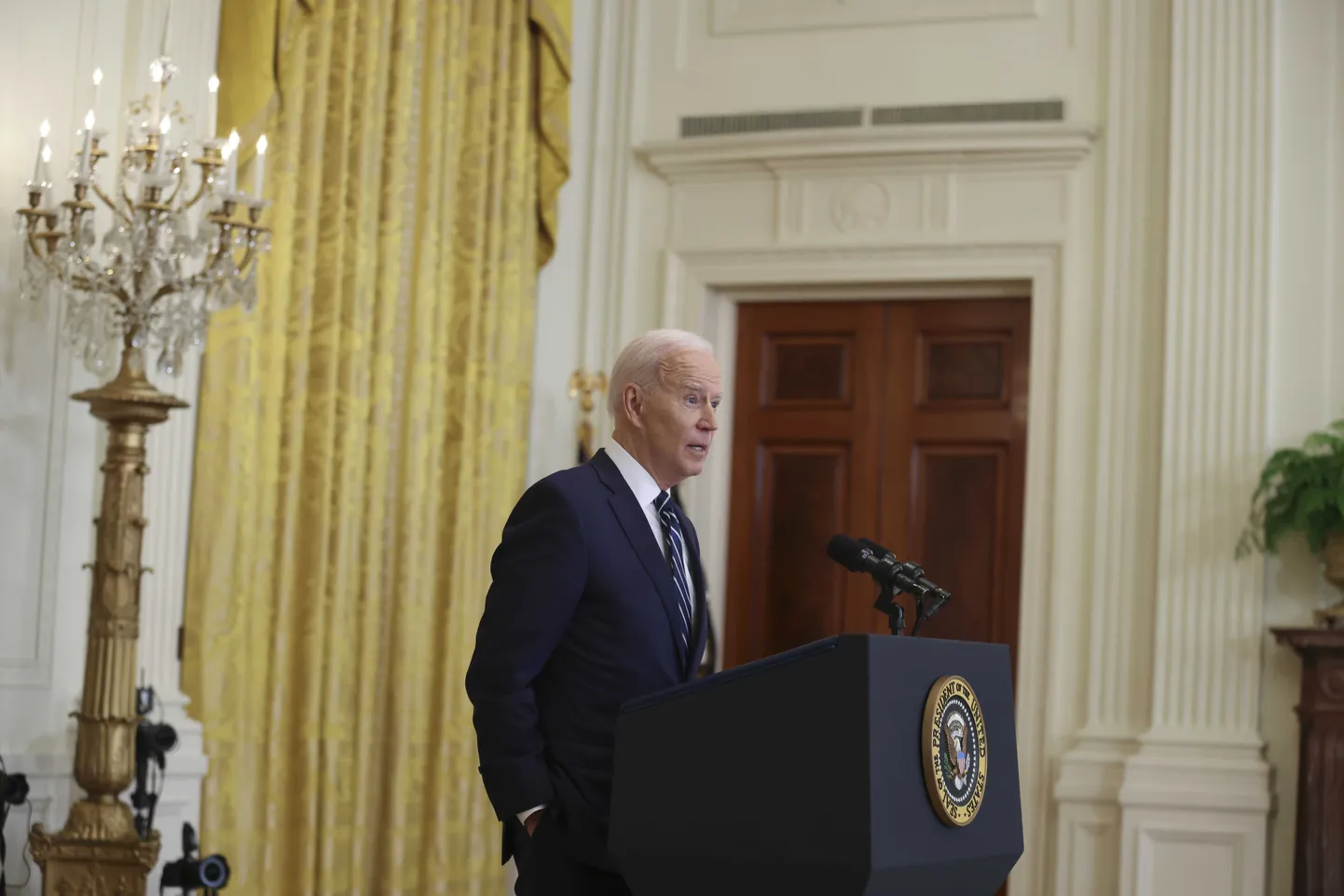 President Joe Biden pressikonverentsil.