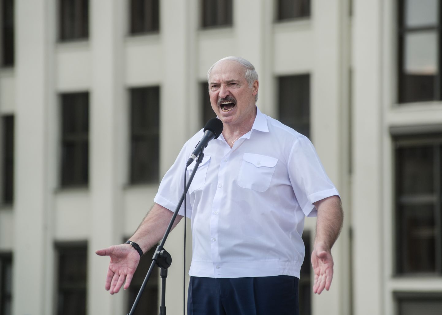 Лукашенко на выступлении 16 августа в Минске