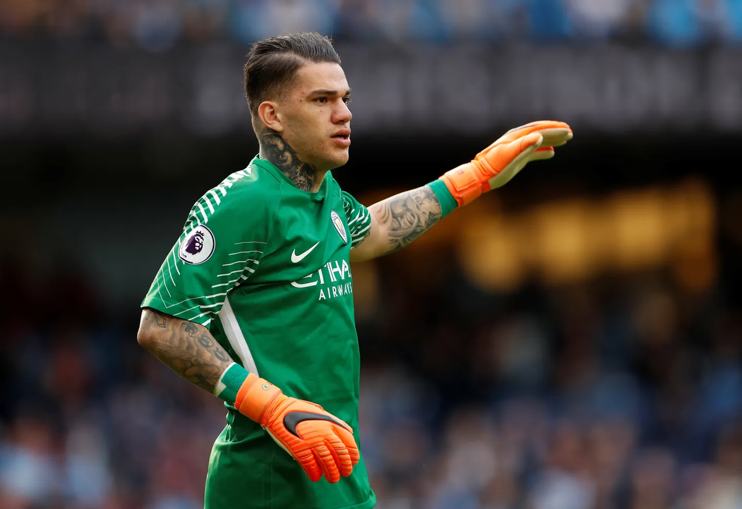 Manchester City väravavaht Ederson Moraes.