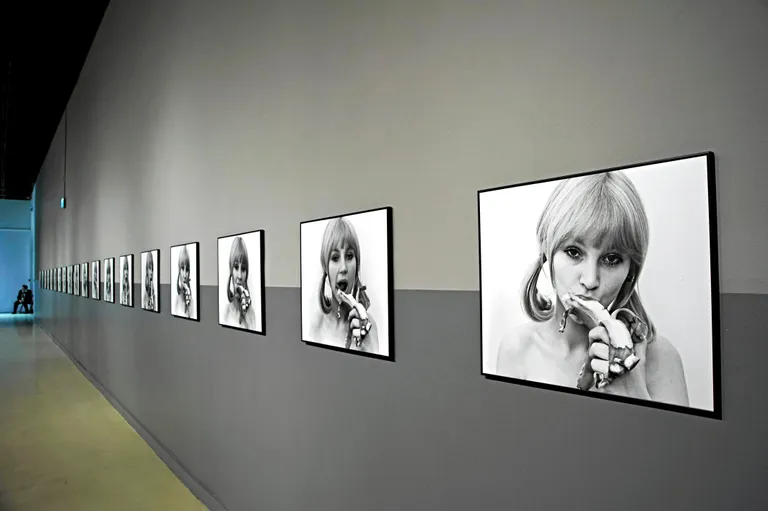 Kaadrid Poola kunstniku Natalia LLi teosest «Tarbijakunst» väljapanekul Moodsa Kunsti Keskuses Varssavis 2015. aastal.
