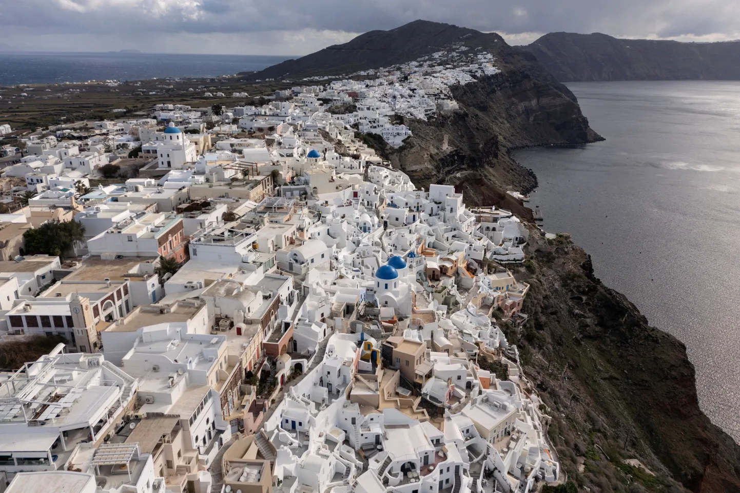Vaade Santorini saarele.