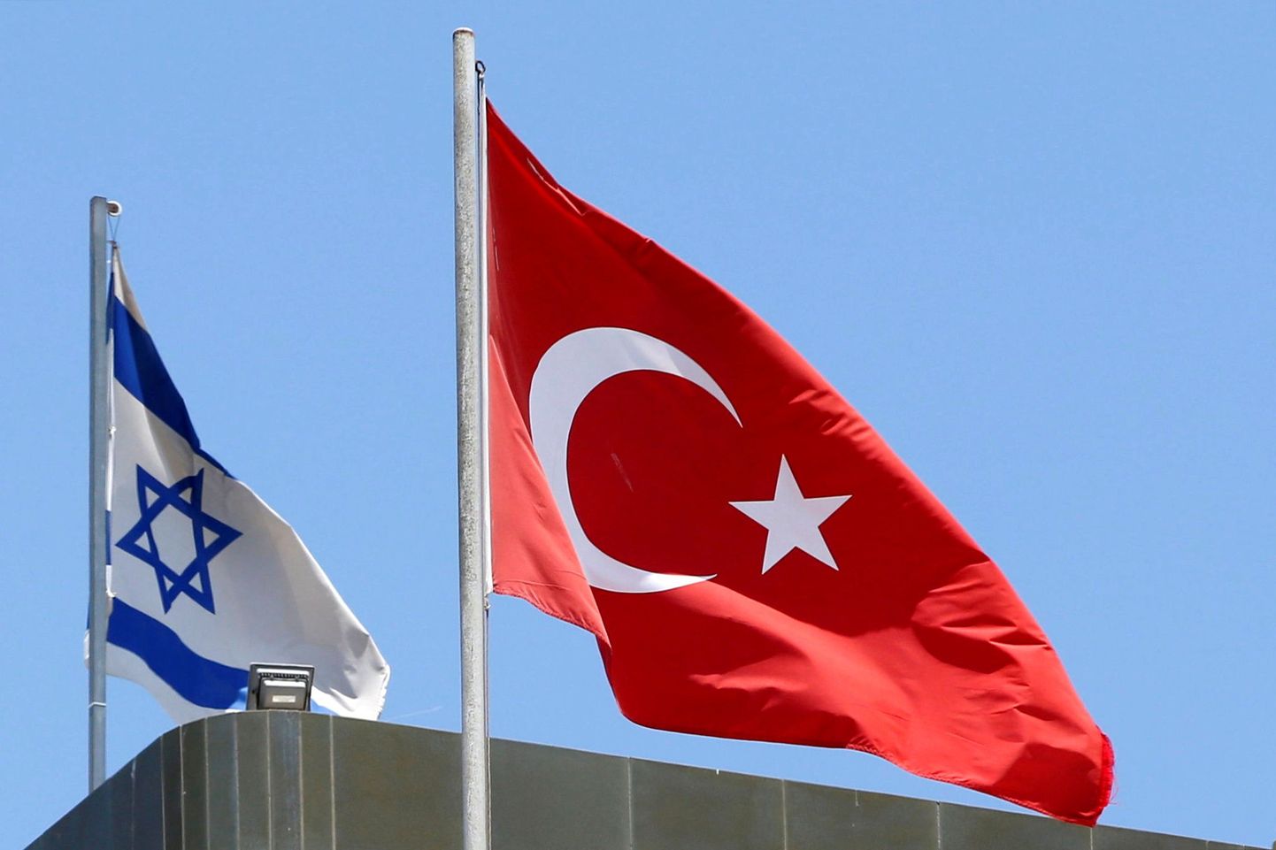 Türgi ja Iisraeli lipud.