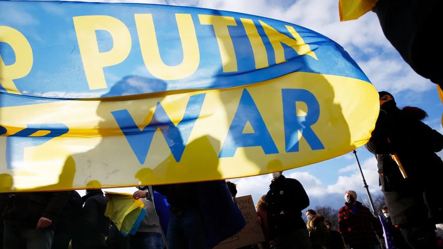 Протесты против войны в Украине.