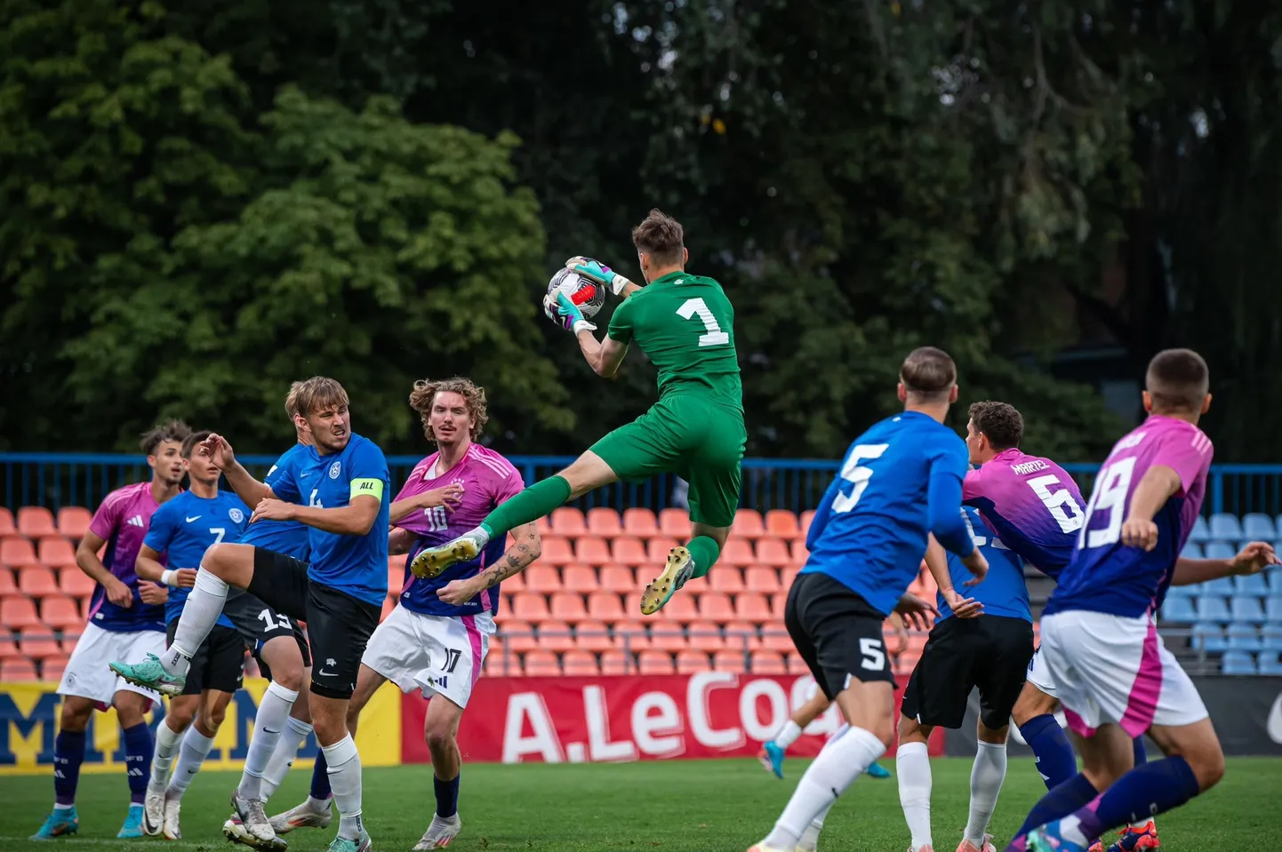 Eesti U21 jalgpallikoondis mängus Saksamaaga.