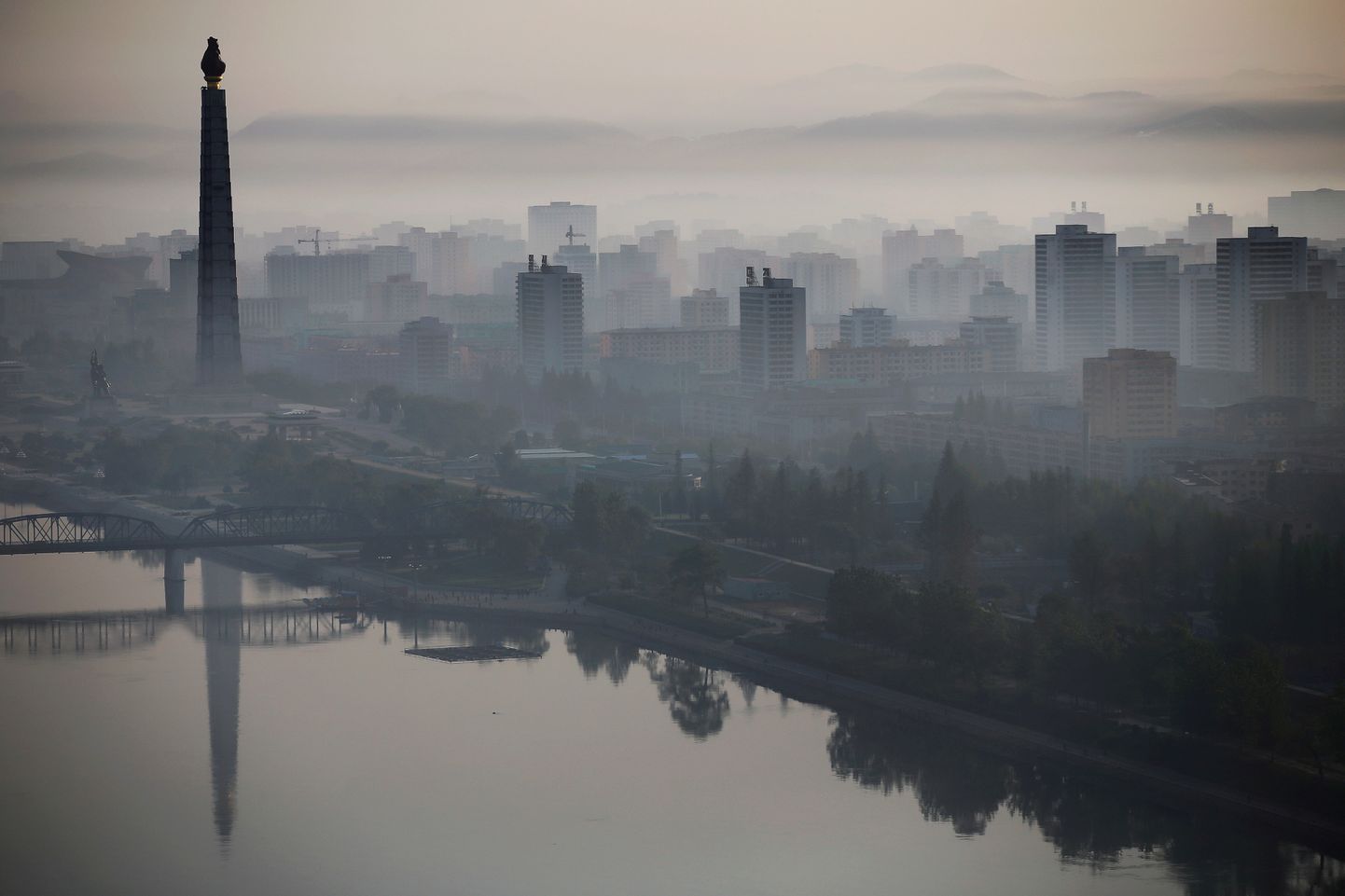 Vaade Põhja-Korea pealinnale Pyongyangile.