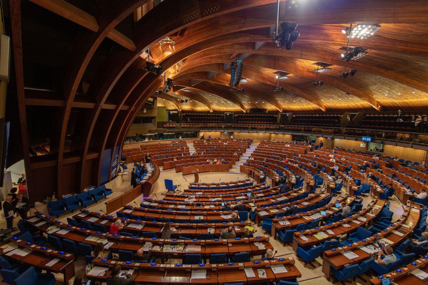 Euroopa Nõukogu Parlamentaarse Assamblee istungisaal.