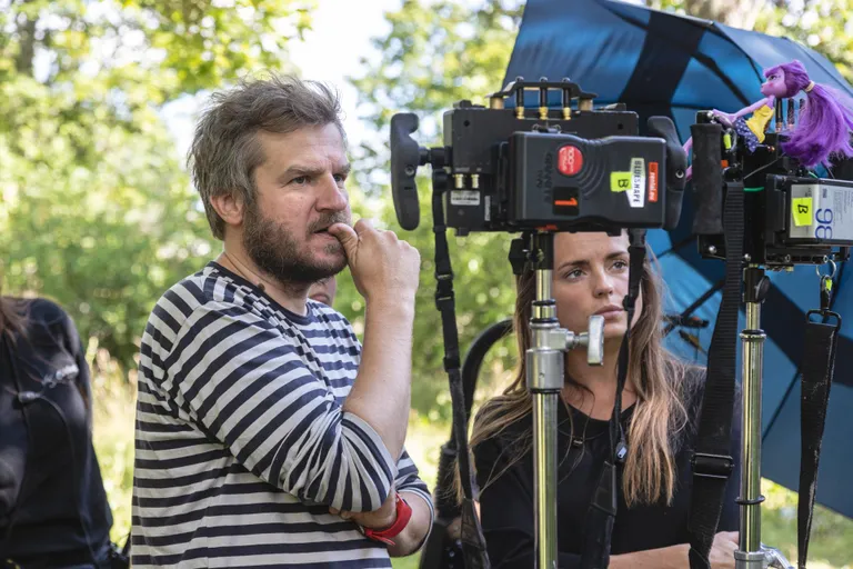 Jaak Kilmi põneviku «Tagurpidi torn» võtted Laitse Raadiojaamas, 14.08.2020,