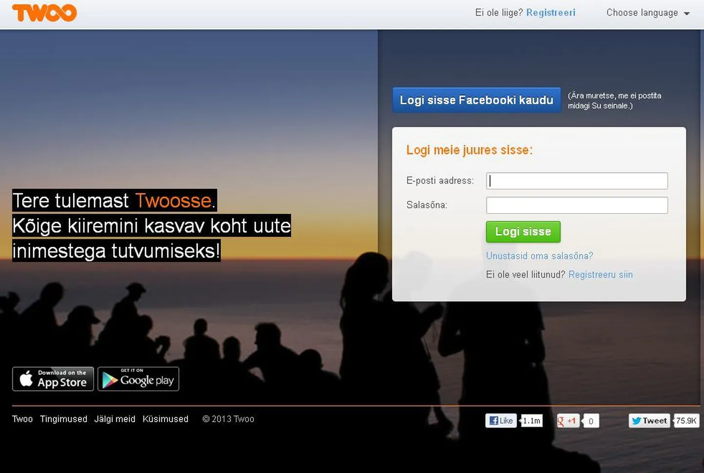 Tutvumisvõrgustik Twoo pommitab kõiki registreerunud kasutaja kontakte kutsetega.