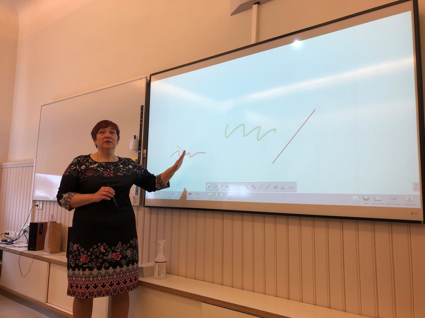 Viljandi gümnaasiumi haridustehnoloog Marika Anissimov jagas praktilisi näpunäiteid tahvli kasutamiseks.
