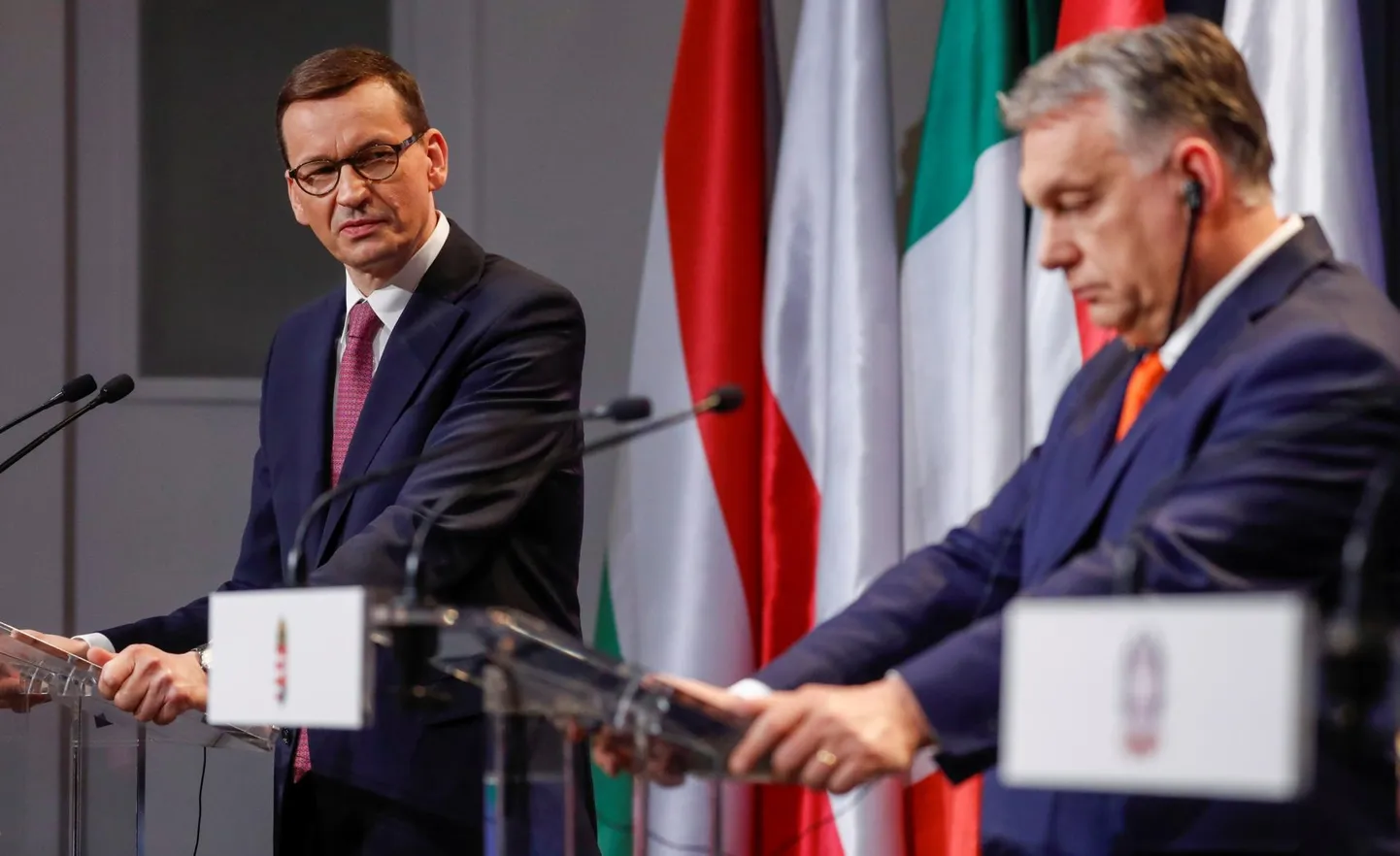 Poola peaminister Mateusz Morawiecki (vasakul) ja Ungari peaminister Viktor Orbán.