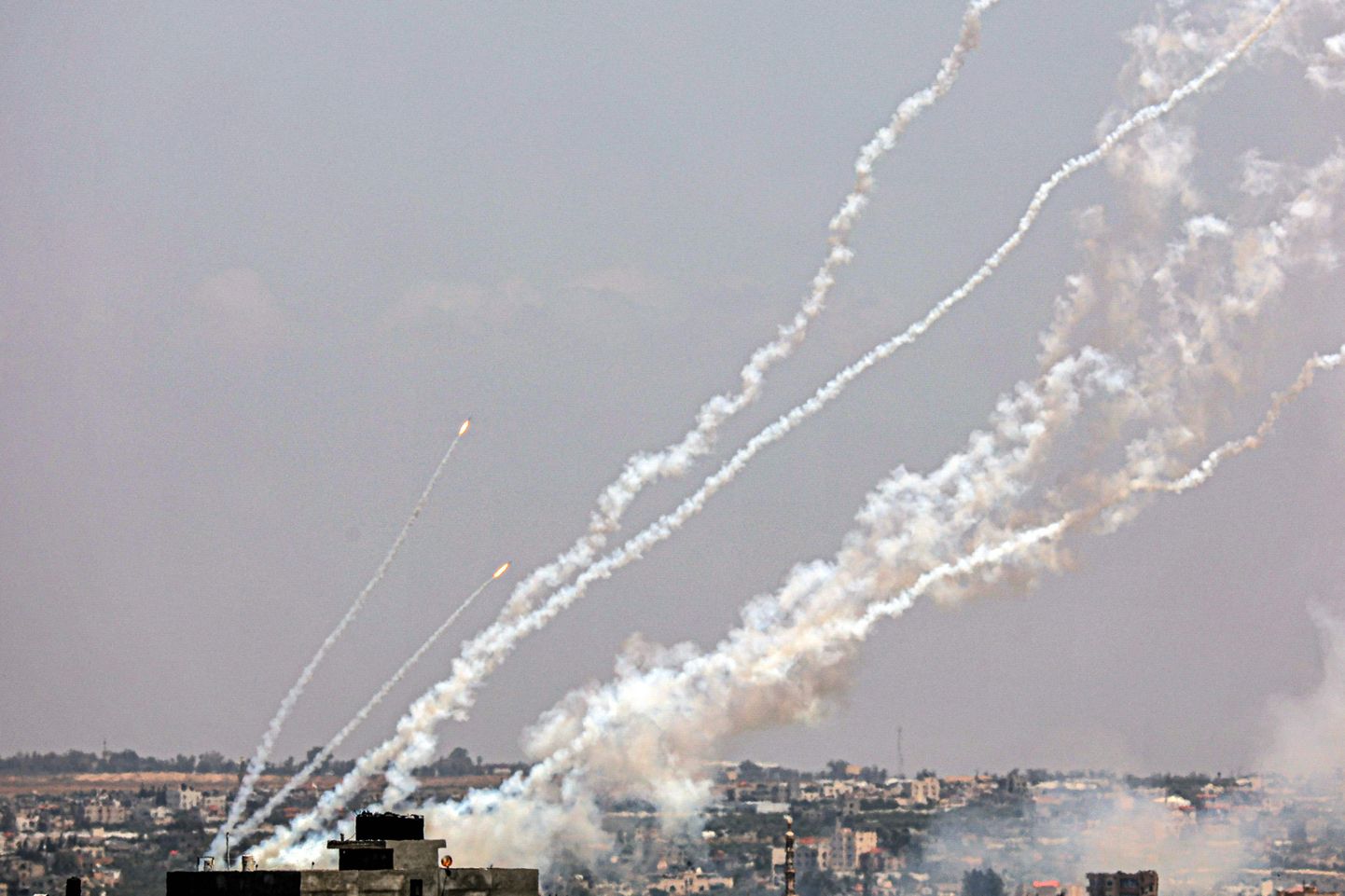 Rakettide tulistamine Gaza sektoris. 13. mai 2023.
