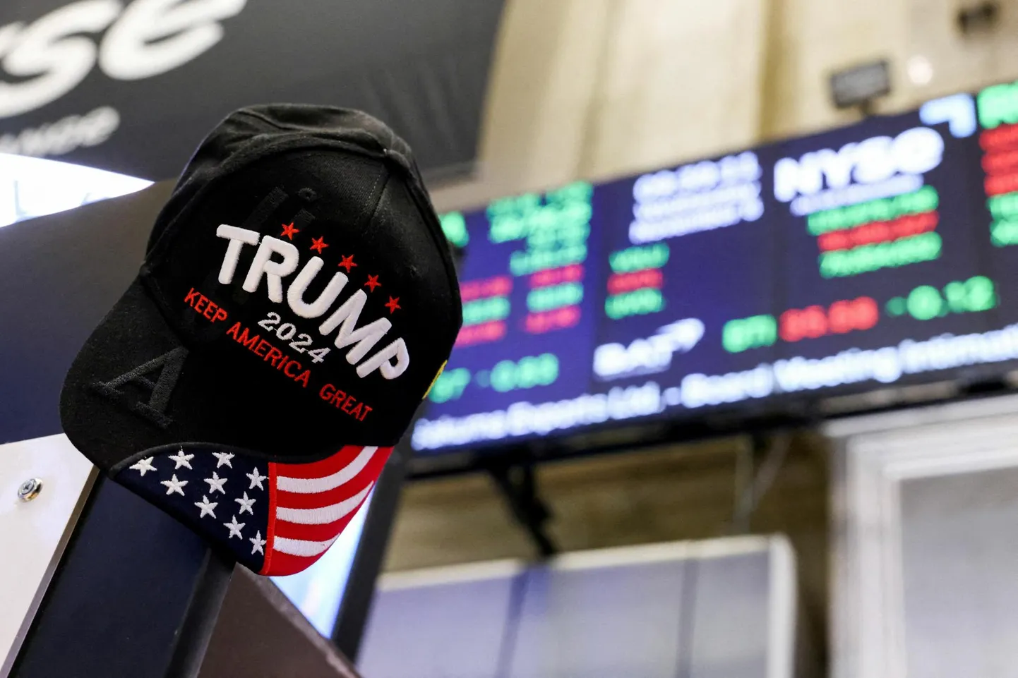 Donald Trumpi valimisvõit tõi aktsaiturgudele uut entusiasmi. Fotol New Yorgi börs 6. novembril.