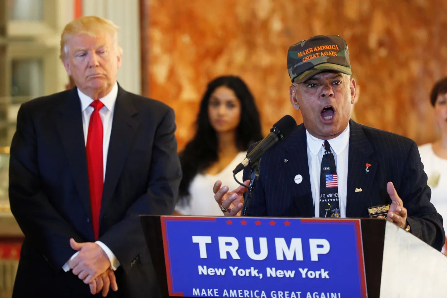 Al Baldasaro (paremal) ja Donald Trump