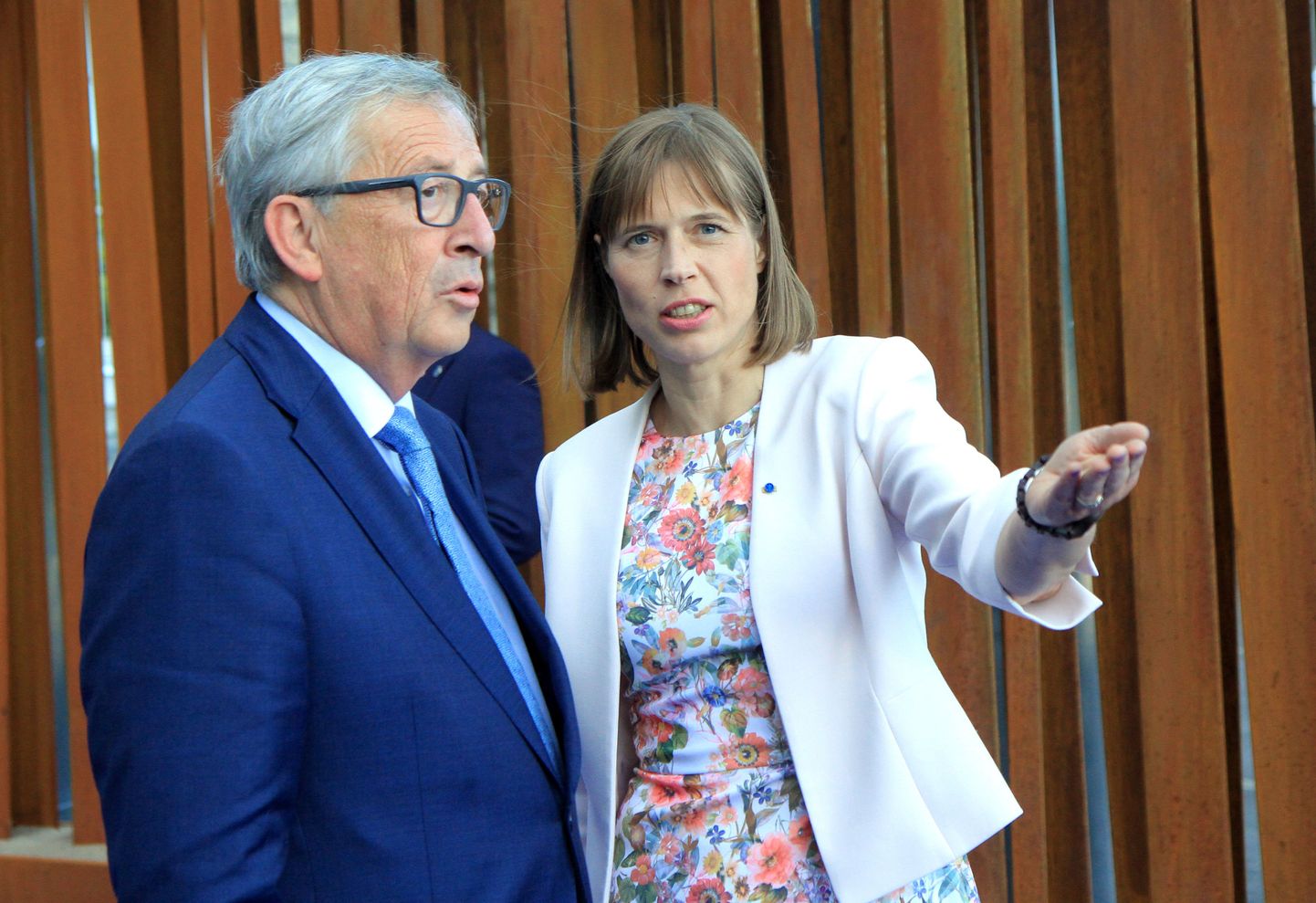 Kersti Kaljulaid ja Jean-Claude Juncker 2017. aasta suvel Tallinnas Kultuurikatlas.