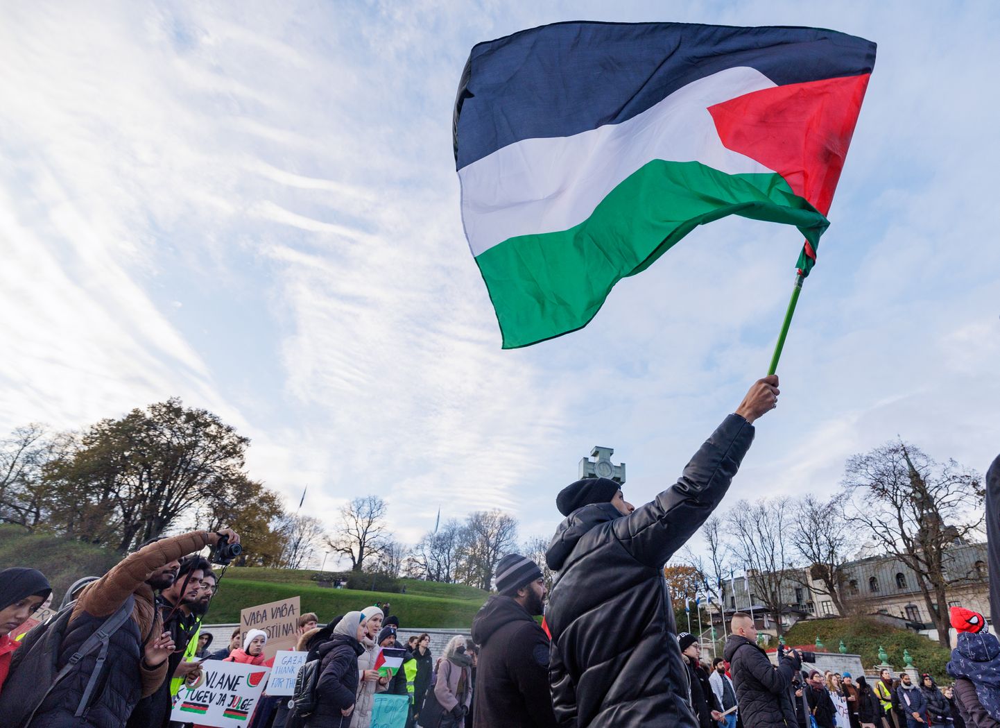 Демонстрация в поддержку Палестины в Таллинне. Иллюстративное фото.