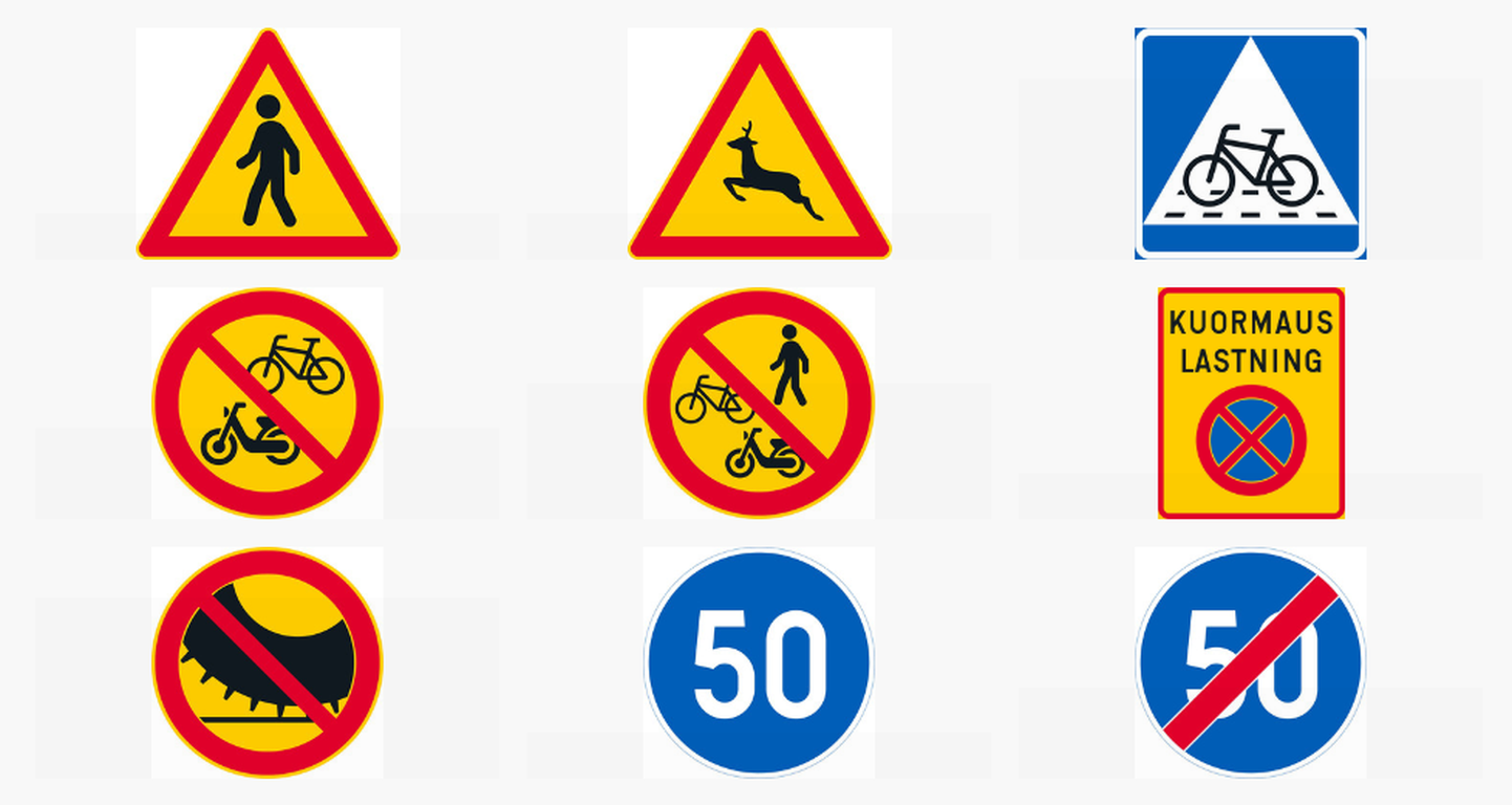 Новые дорожные знаки в Финляндии.