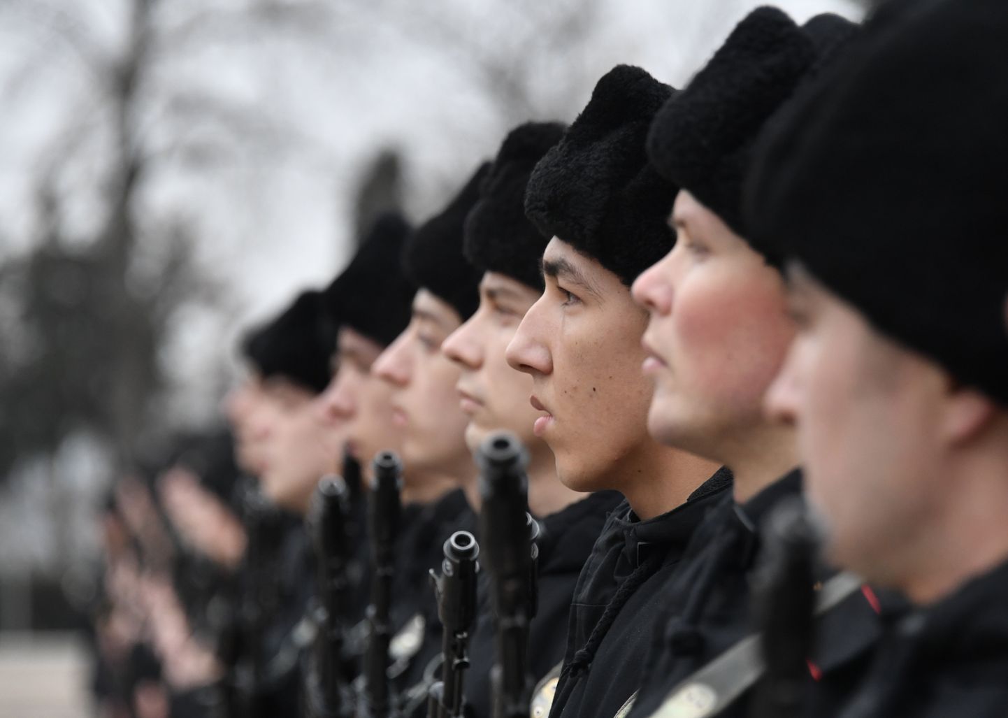 Vene sõjaväeakadeemia kadetid.