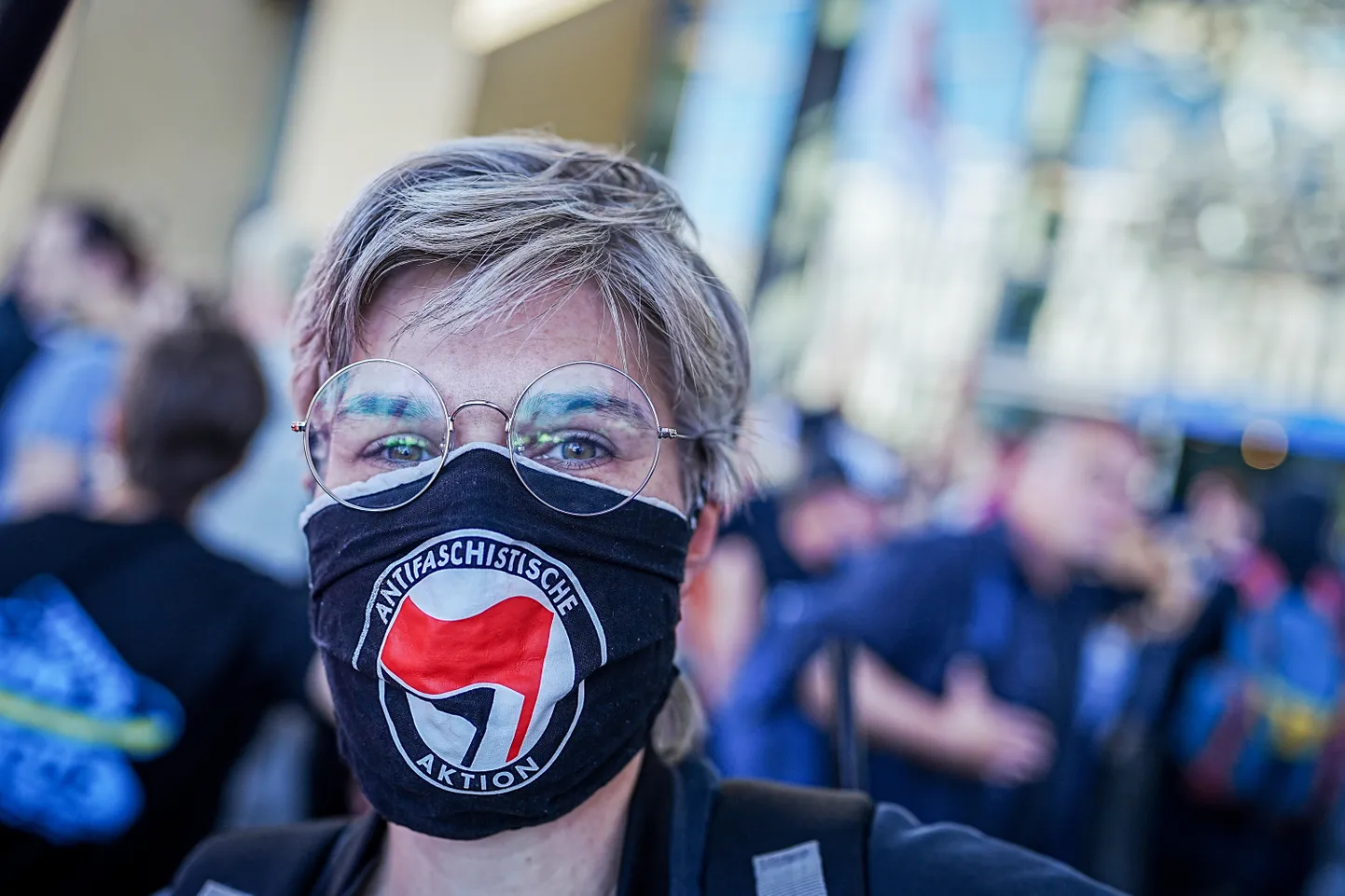 Marksist-antifašist protestmas Podstamis AfD vastu 22. septembril 2024.