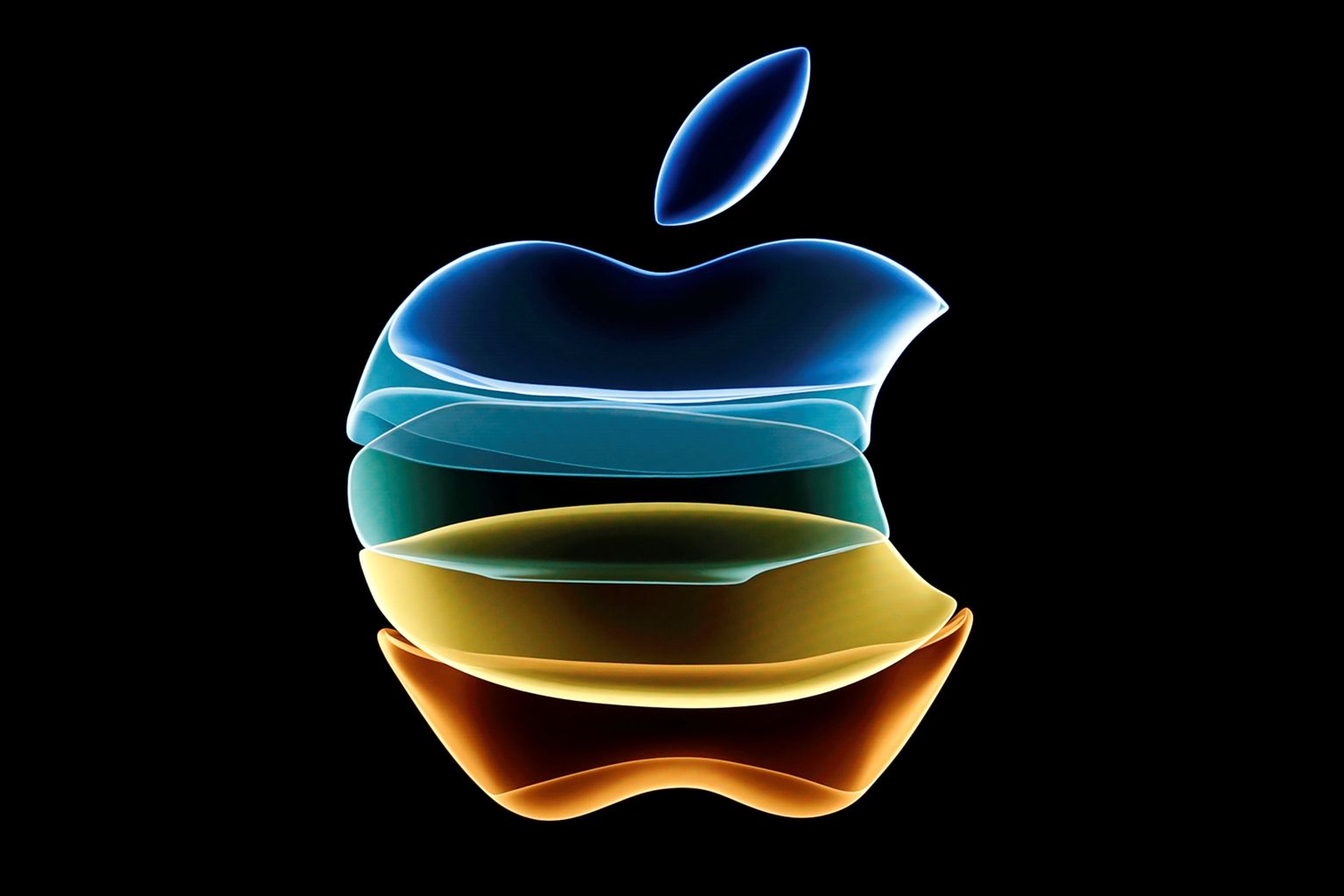 Apple'i logo ettevõtte peakorteris toimunud üritusel.