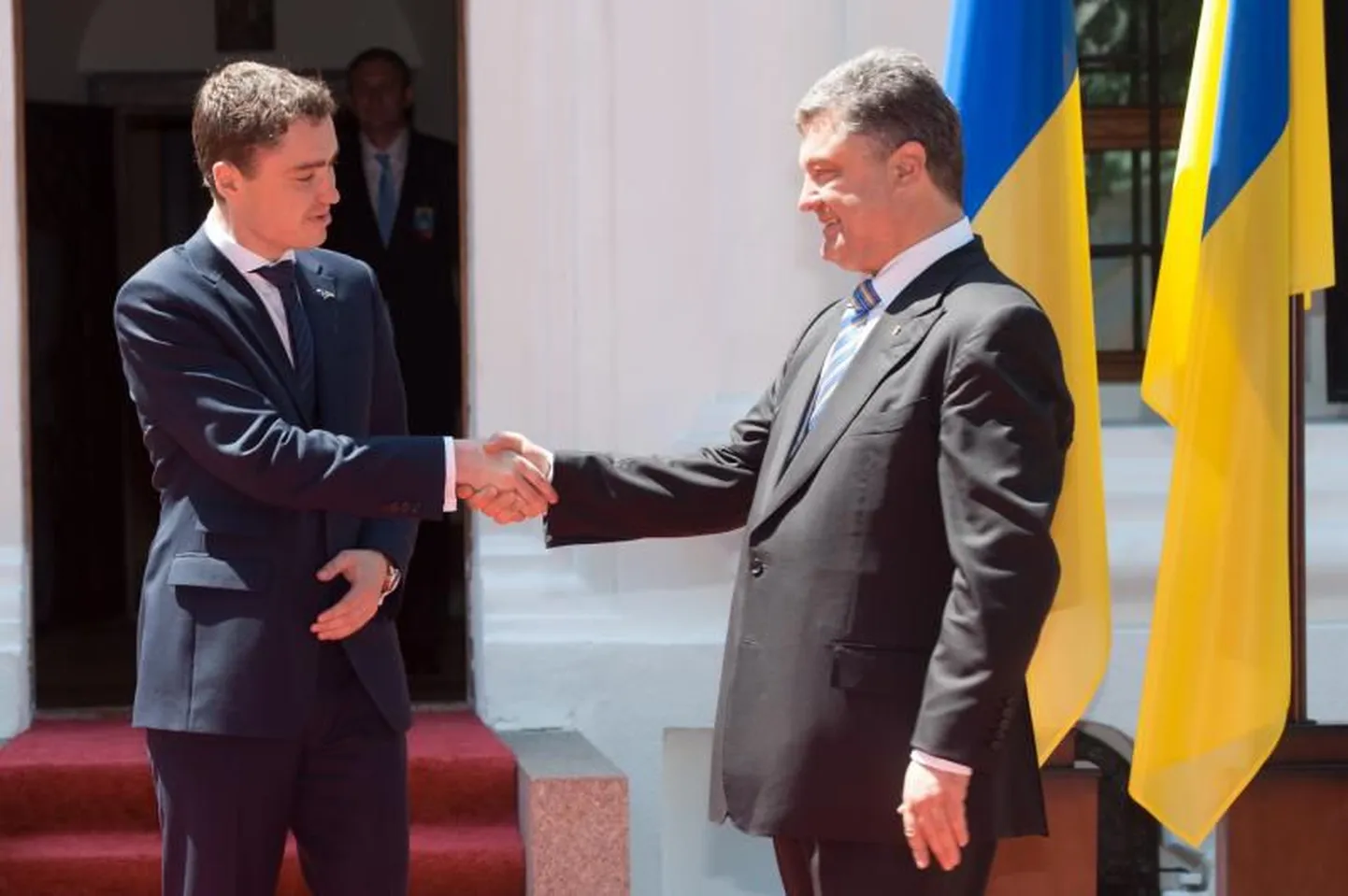 Peaminister Taavi Rõivas osales Ukraina presidendiks valitud Petro Porošenko pidulikul ametisse seadmise tseremoonial Kiievis