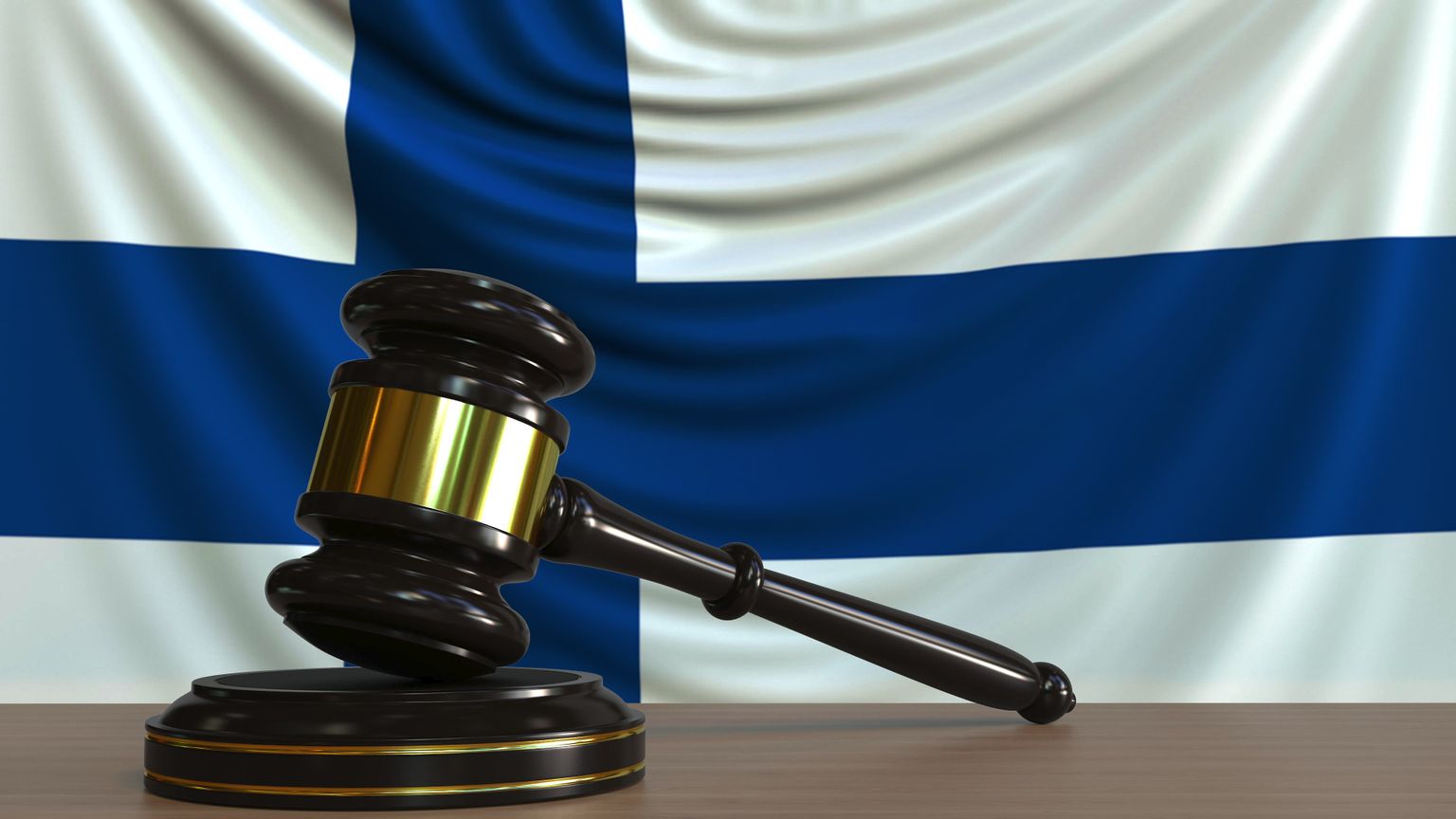 Soome lipp ja kohtuhaamer. Pilt on illustreeriv