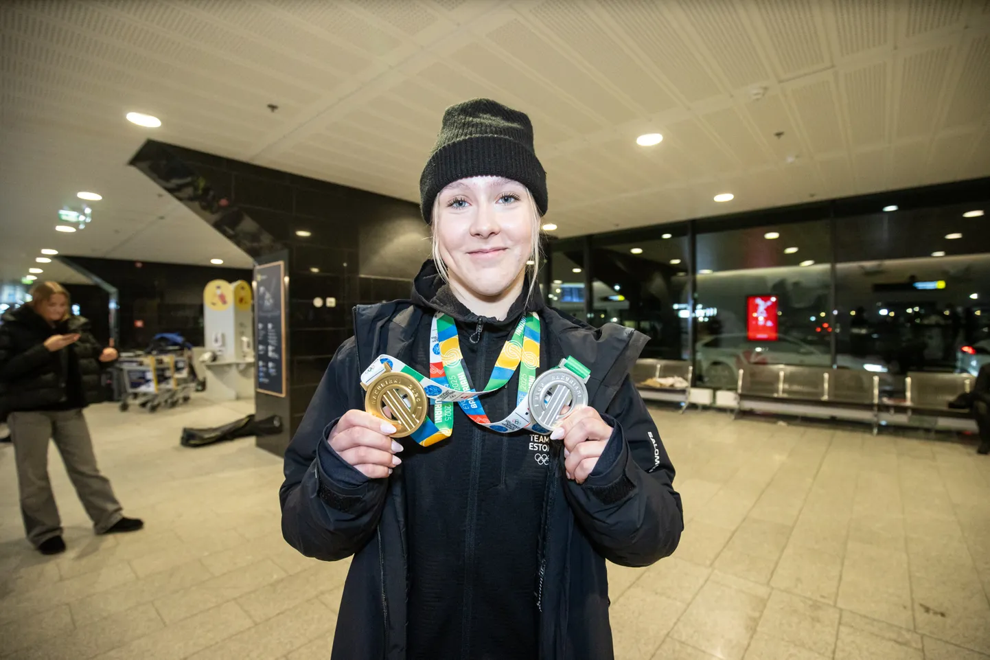 Euroopa noorte olümpiafestivalilt kuld- ja hõbemedali võitnud Simona Revjagin.