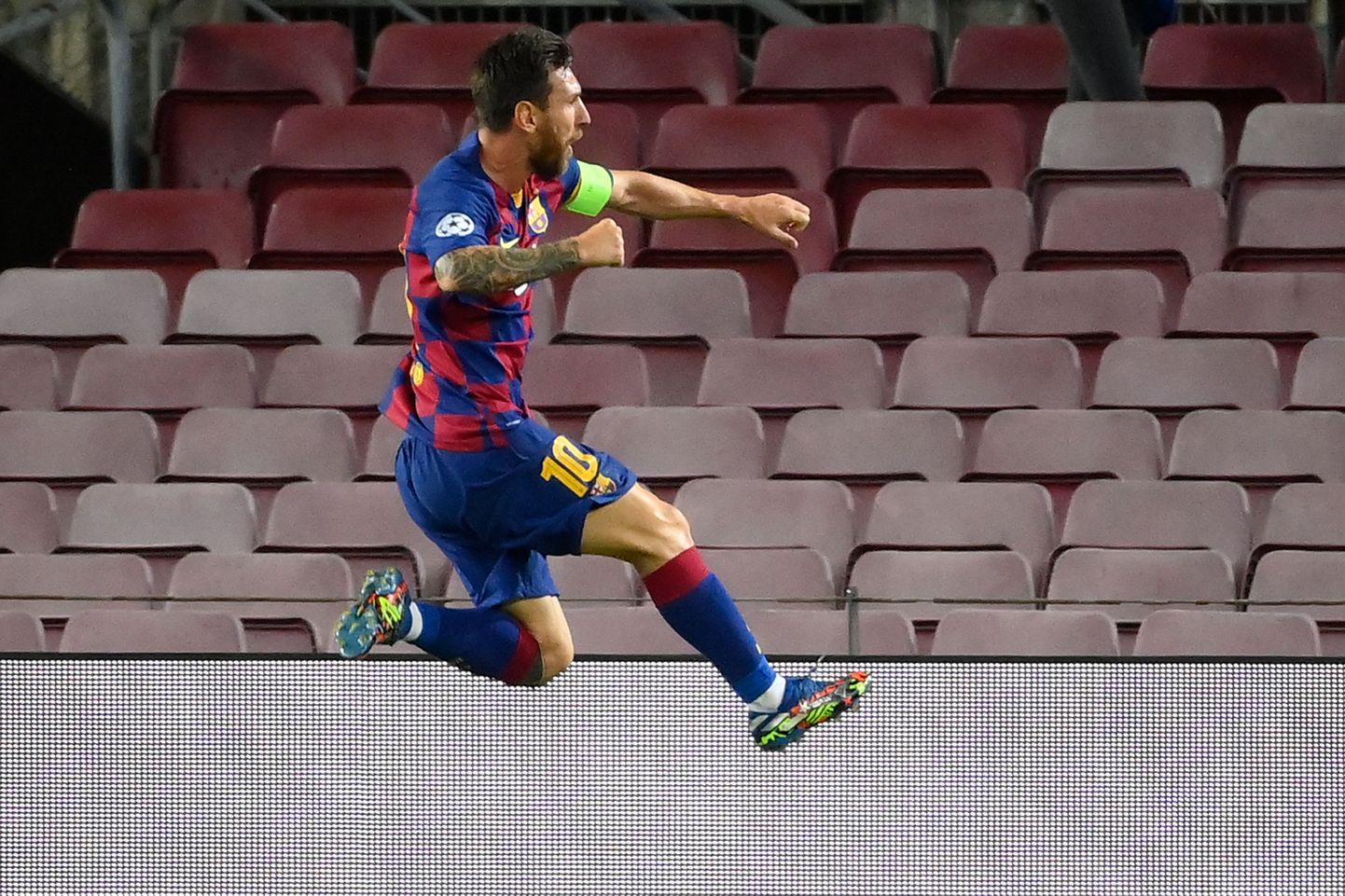 Lionel Messi täna väravat tähistamas.