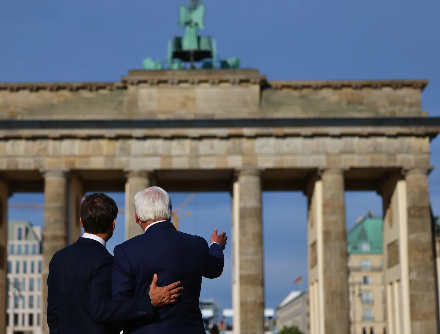 Euroopa murrab pead: kuidas võidelda järjest sagenevate Venemaa sabotaažioperatsioonidega? Saksamaa president Frank-Walter Steinmeier ja Prantsusmaa president Emmanuel Macron.