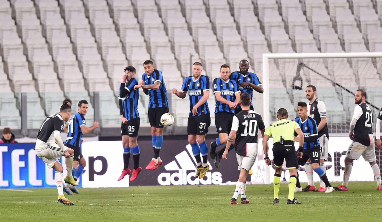 Krištianu Ronaldu izpilda soda sitienu pret Milānas "Inter"