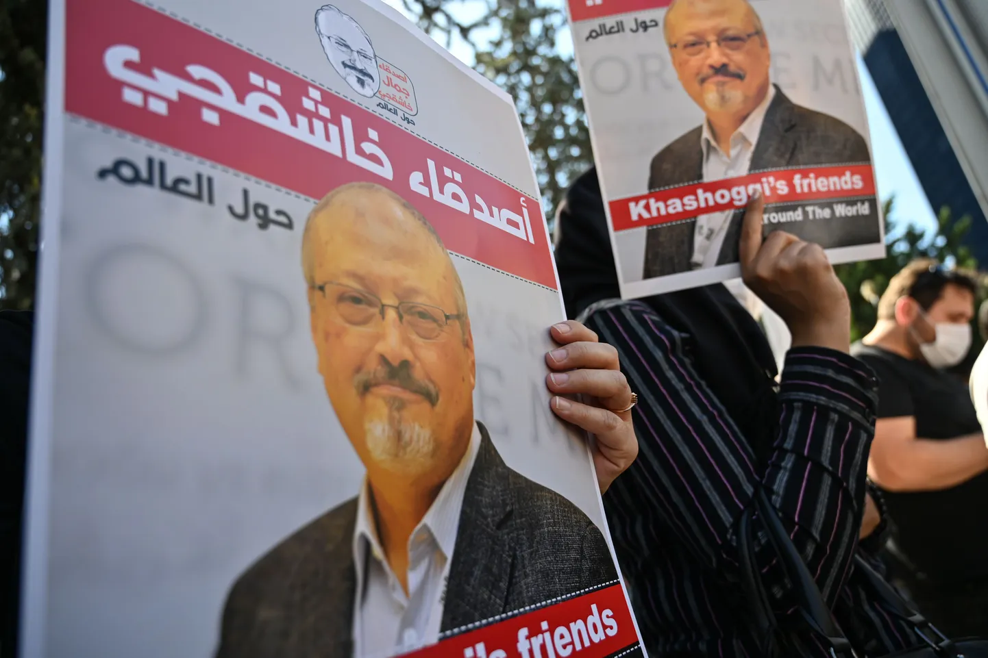 Saudi ajakirjaniku Jamal Khashoggi mälestusüritus täna Istanbulis.