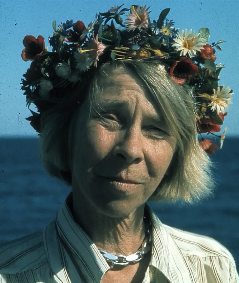 Tove Jansson. Foto Artises toimunud näituselt «Elada, unistada, hõljuda – Tove Jansson».