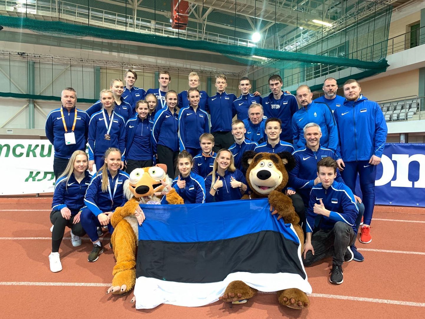 Eesti U20 kergejõustikukoondis Minskis toimunud rahvusvahelisel maavõistlusel.