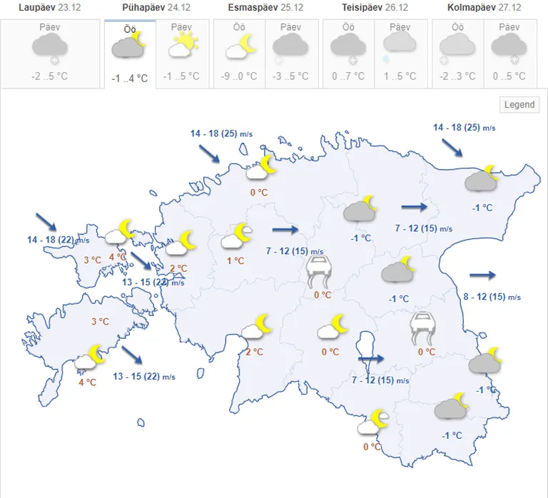 Ka ilmeteenistus kinnitab, et lund tuleb vaid öösel ja sedagi Ida-Eestis.