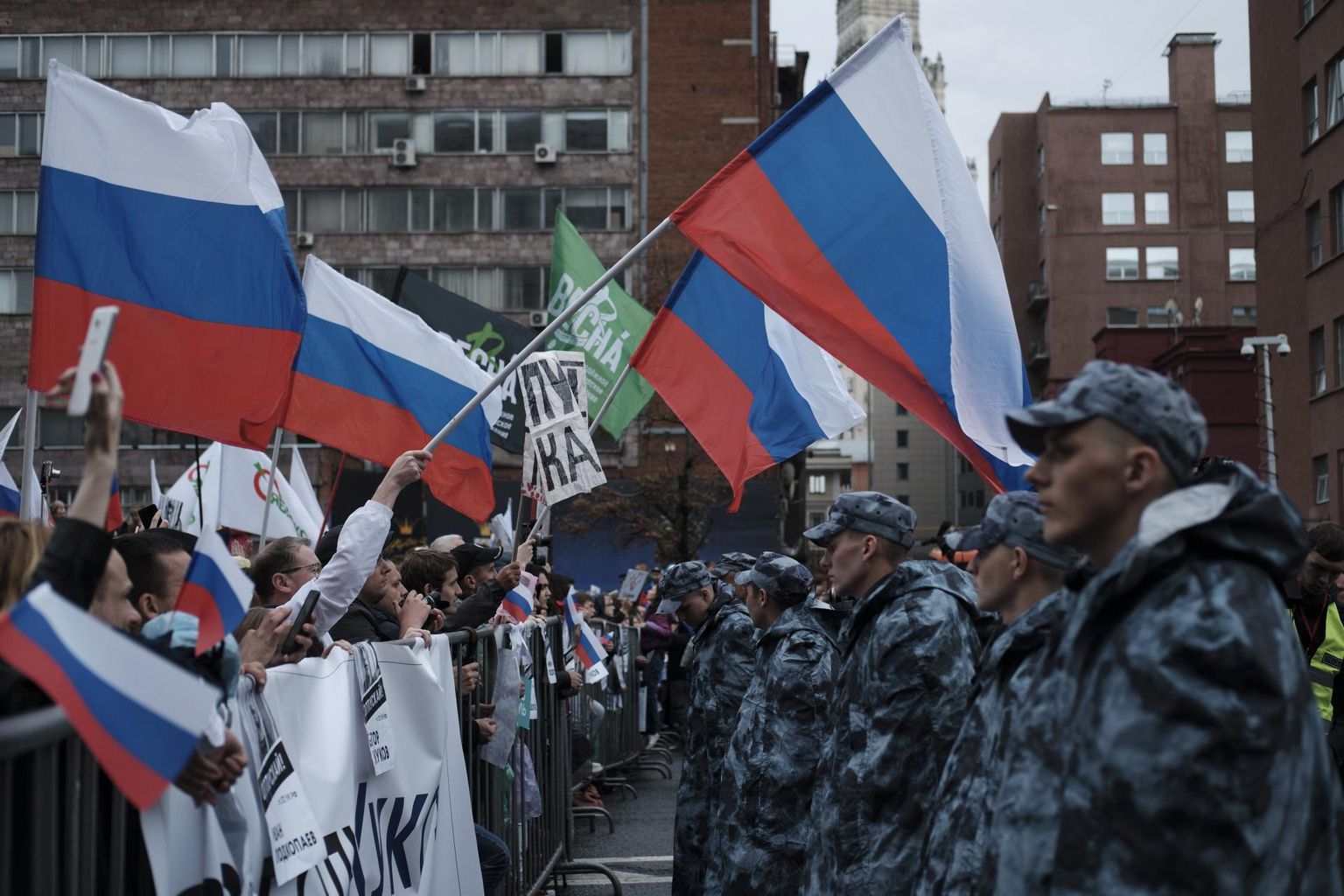 Valitsusvastane meeleavaldus Moskvas.