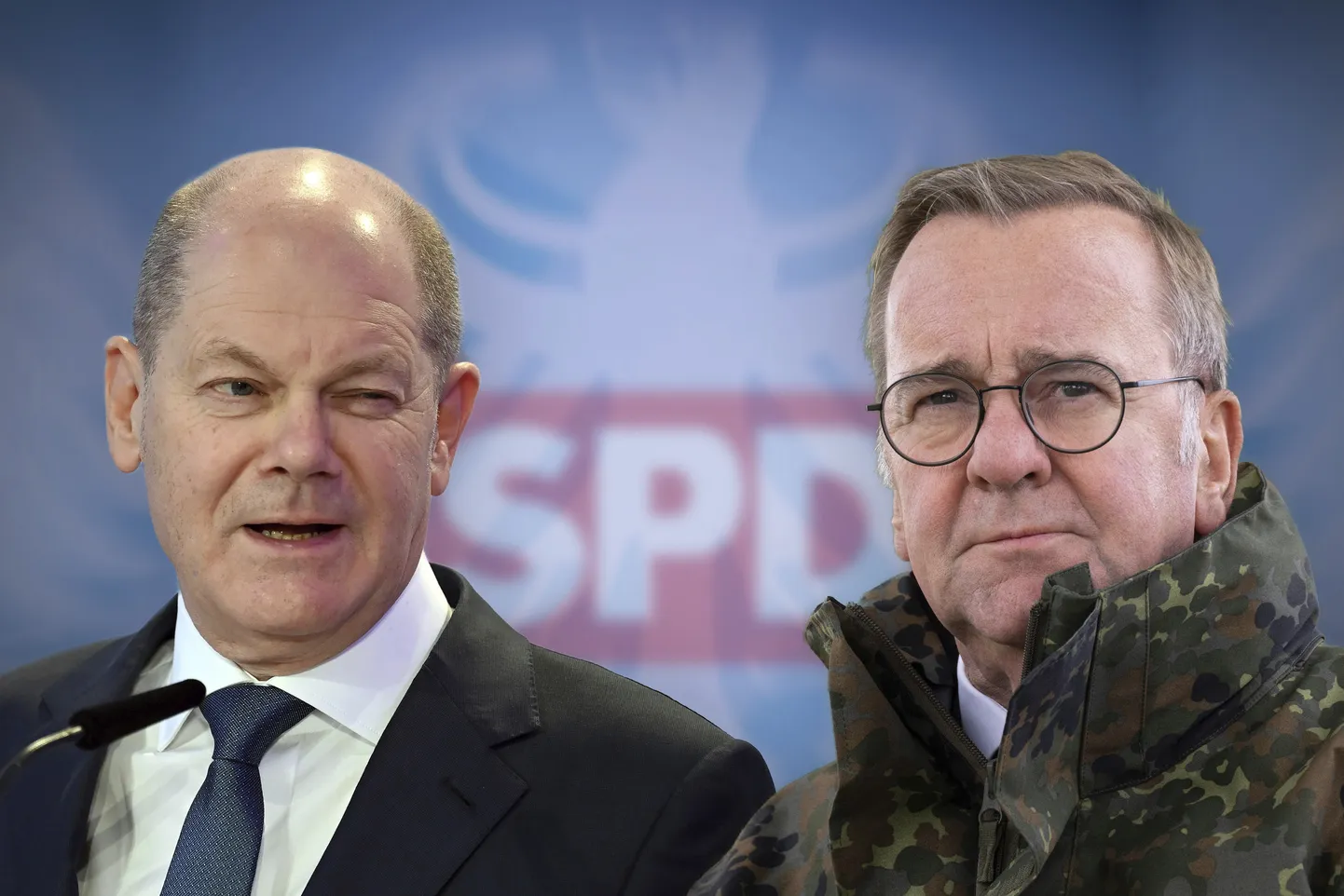 Saksamaa kantsler Olaf Scholz ja kaitseminister Boris Pistorius.
