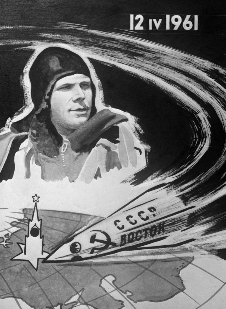Gagarini kosmoselennu reklaamplakat