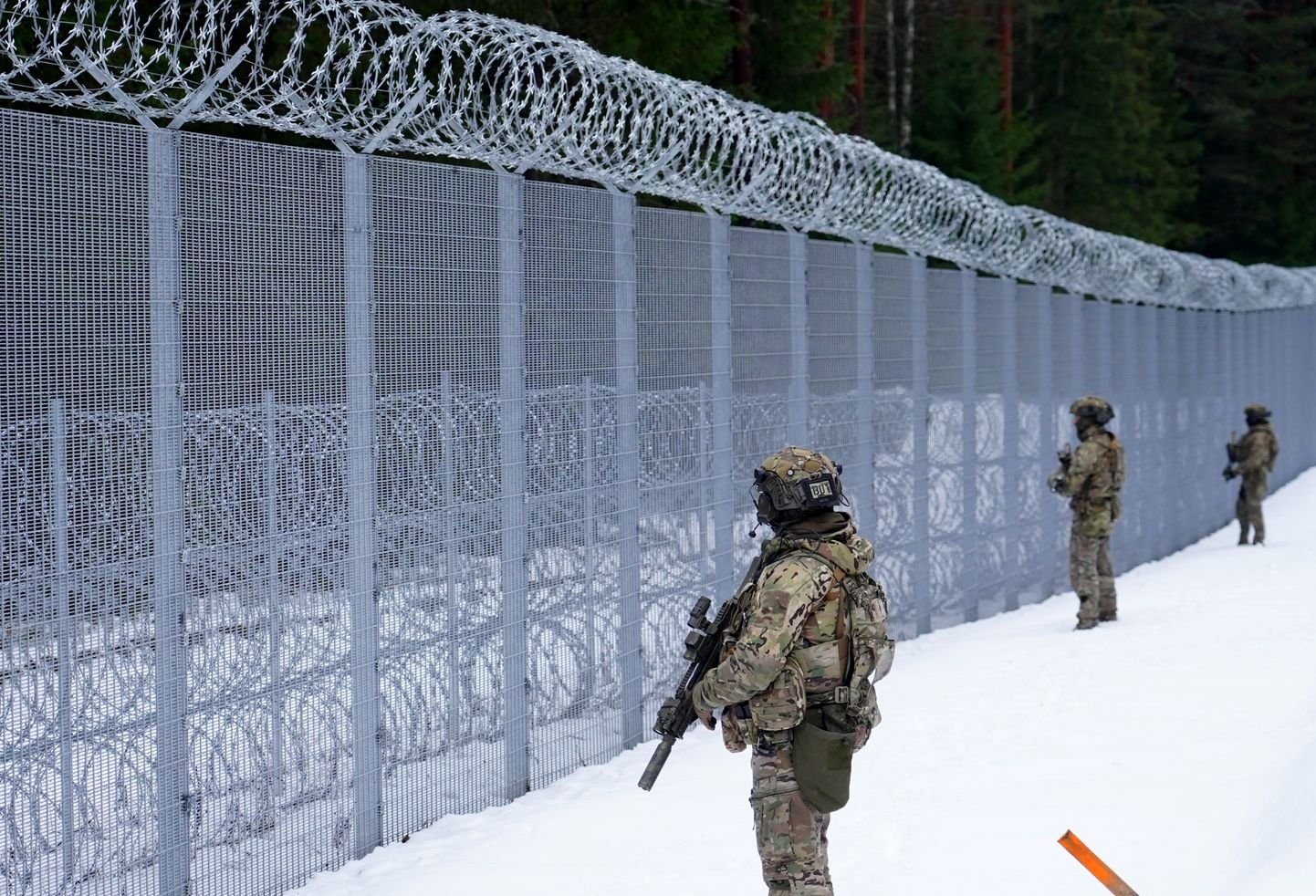 Пограничники на латвийско-белорусской границе