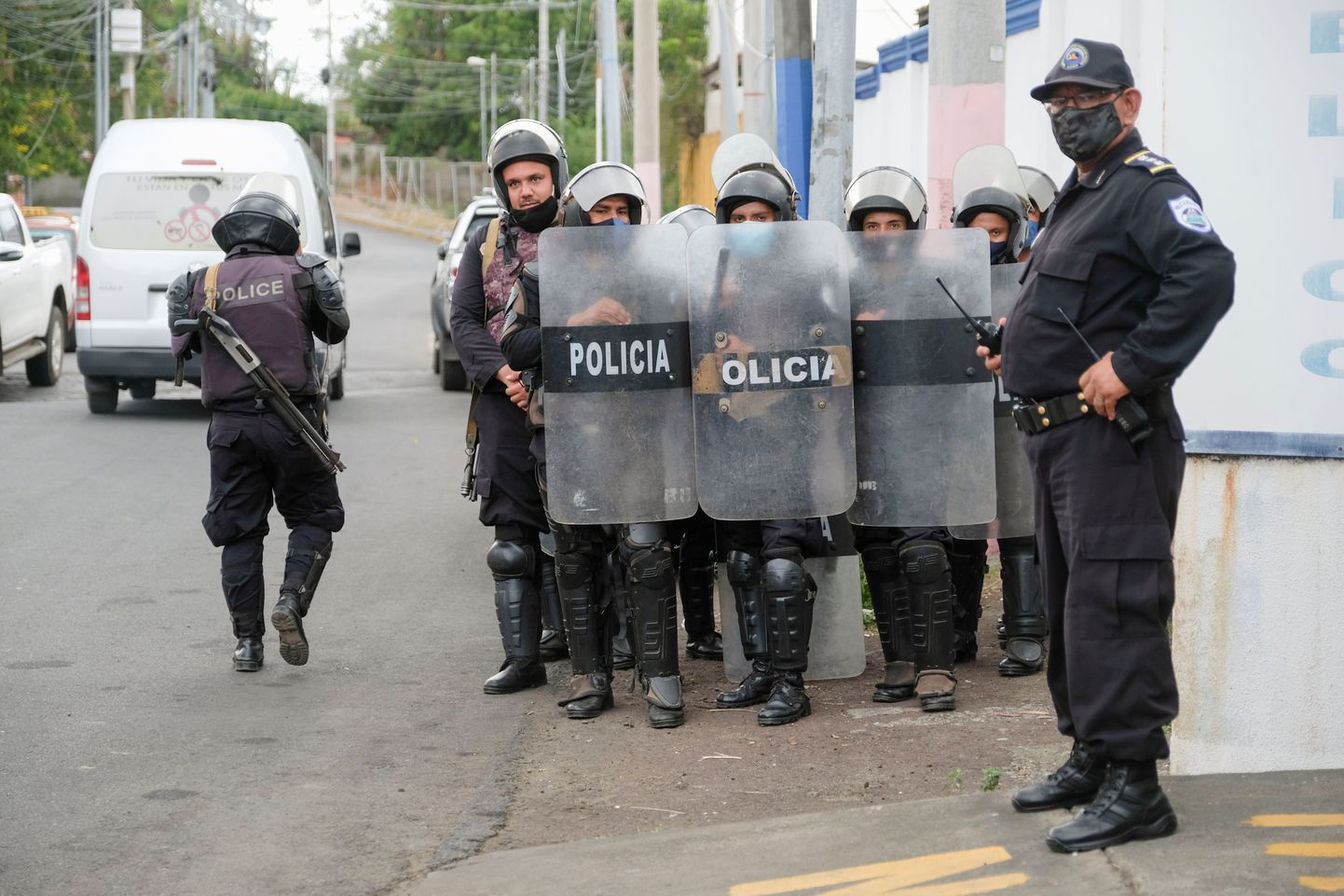 Politseinikud Managuas.