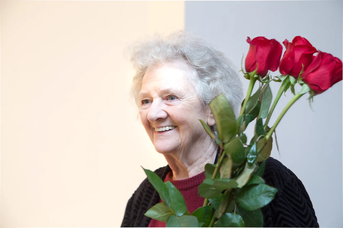 Lola Liivat maalinäituse «Muusika on ülim» avamisel.