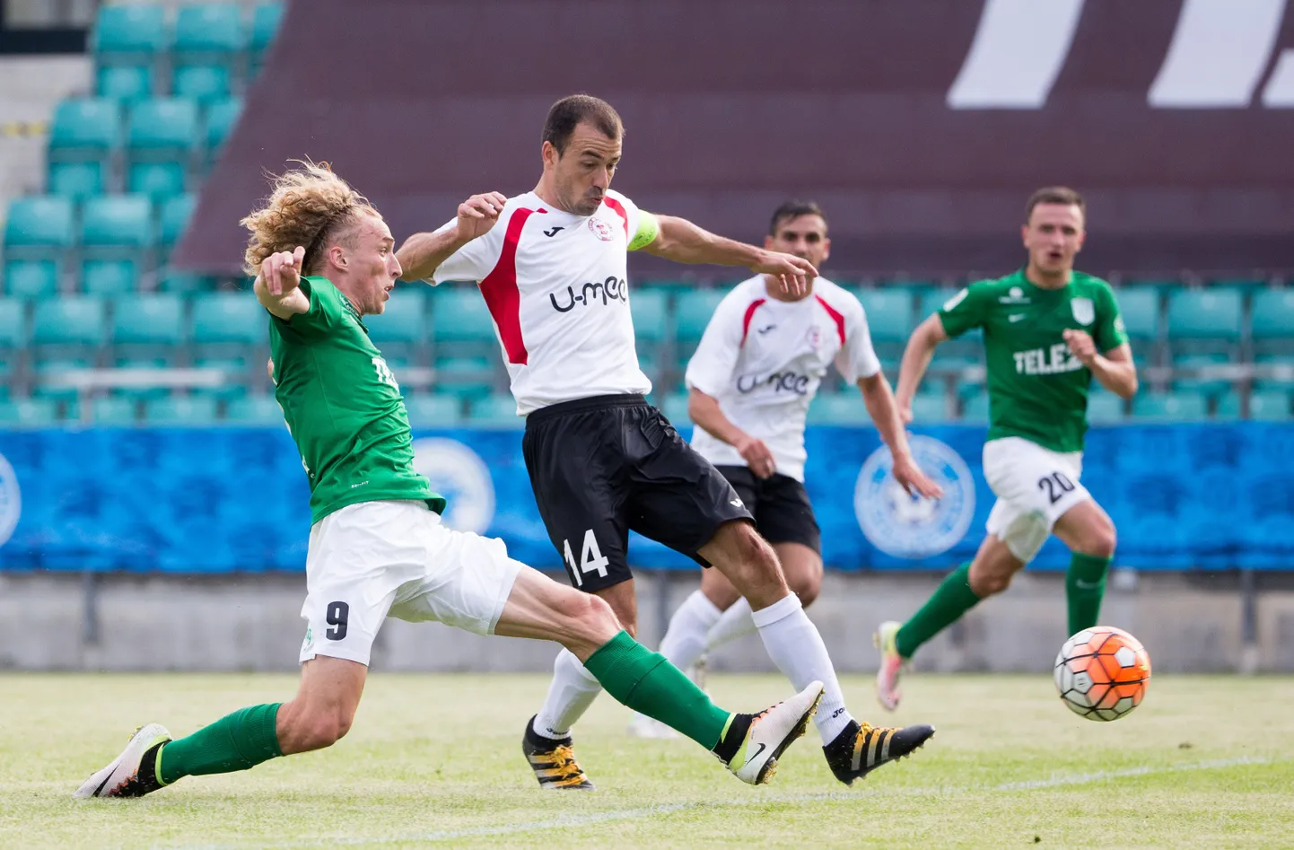 Eesti meistri FC Flora ja Gibraltari parima klubi Lincoln Red Impsi kohtumine Meistrite liiga eelringis.