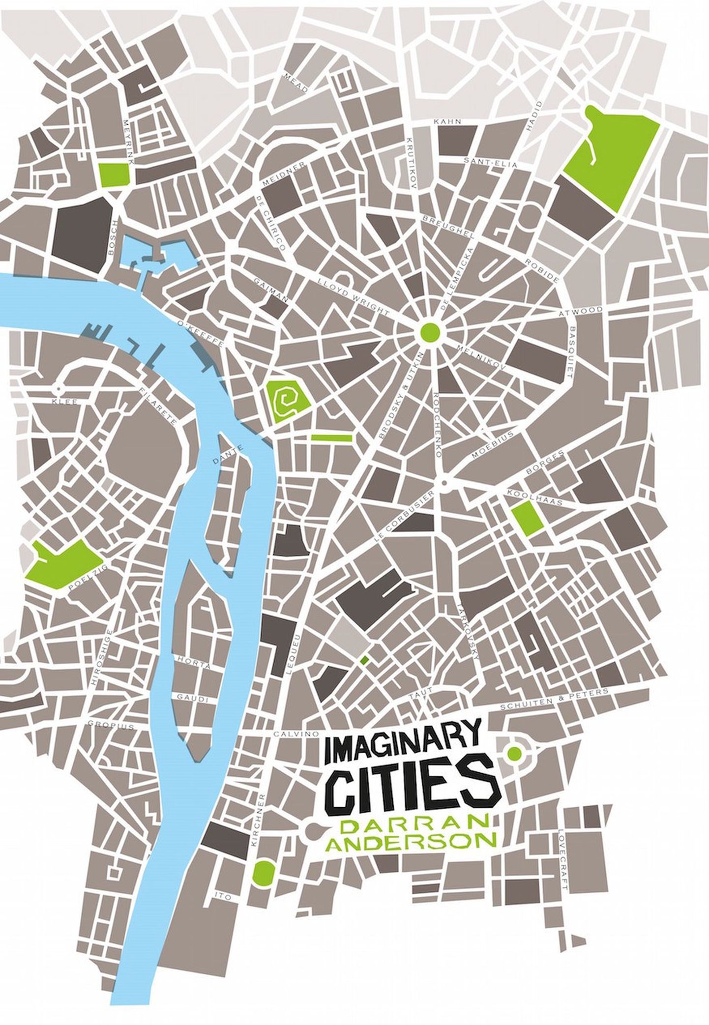 Darran Andersoni raamat Imaginary Cities («Kujuteldavad linnad»)