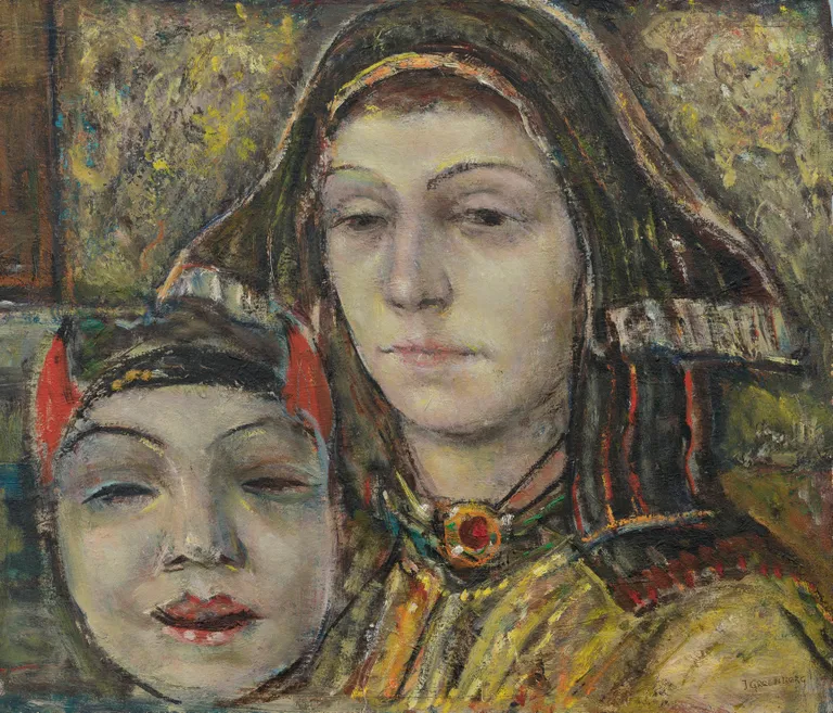 Johannes Greenbergi õlimaal «Naine maskiga»