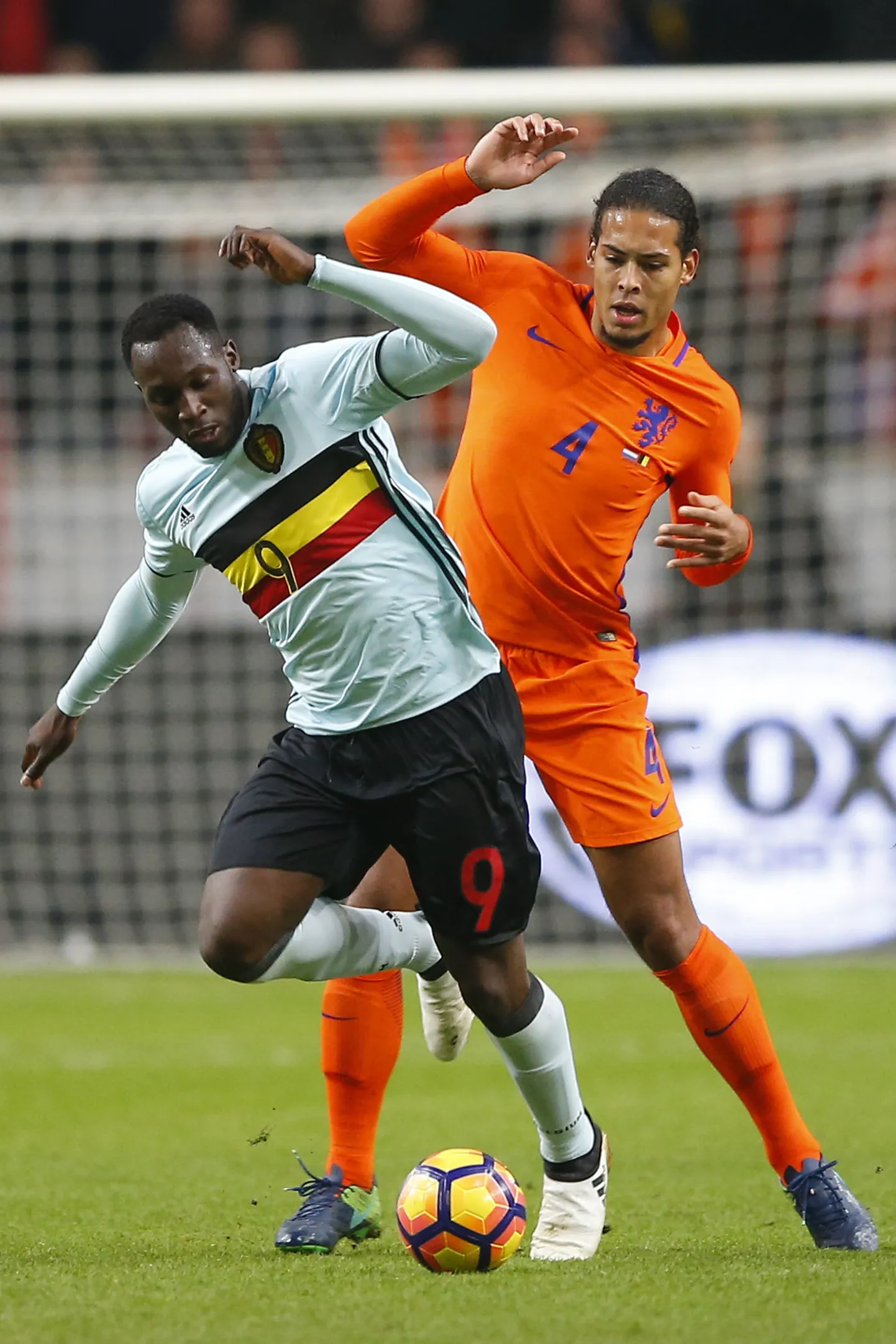 Romelu Lukaku (esiplaanil) Belgia koondise särgis.