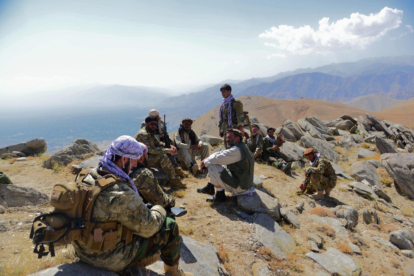 Afganistani vastupanuliikumise võitlejad Panjshiri orus.